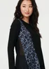 Izabel London Black Animal Print Asymmetric Long Sleeve Top - 16 Image 3