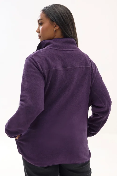 Yours Curve Purple Fleece Jacket - 26-28 Image 3