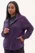 Yours Curve Purple Fleece Jacket - 26-28 Image 1