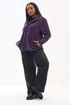 Yours Curve Purple Fleece Jacket - 26-28 Image 2
