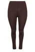 Yours Curve Chocolate Brown Leggings - 16 Image 5
