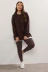 Yours Curve Chocolate Brown Leggings - 16 Image 2