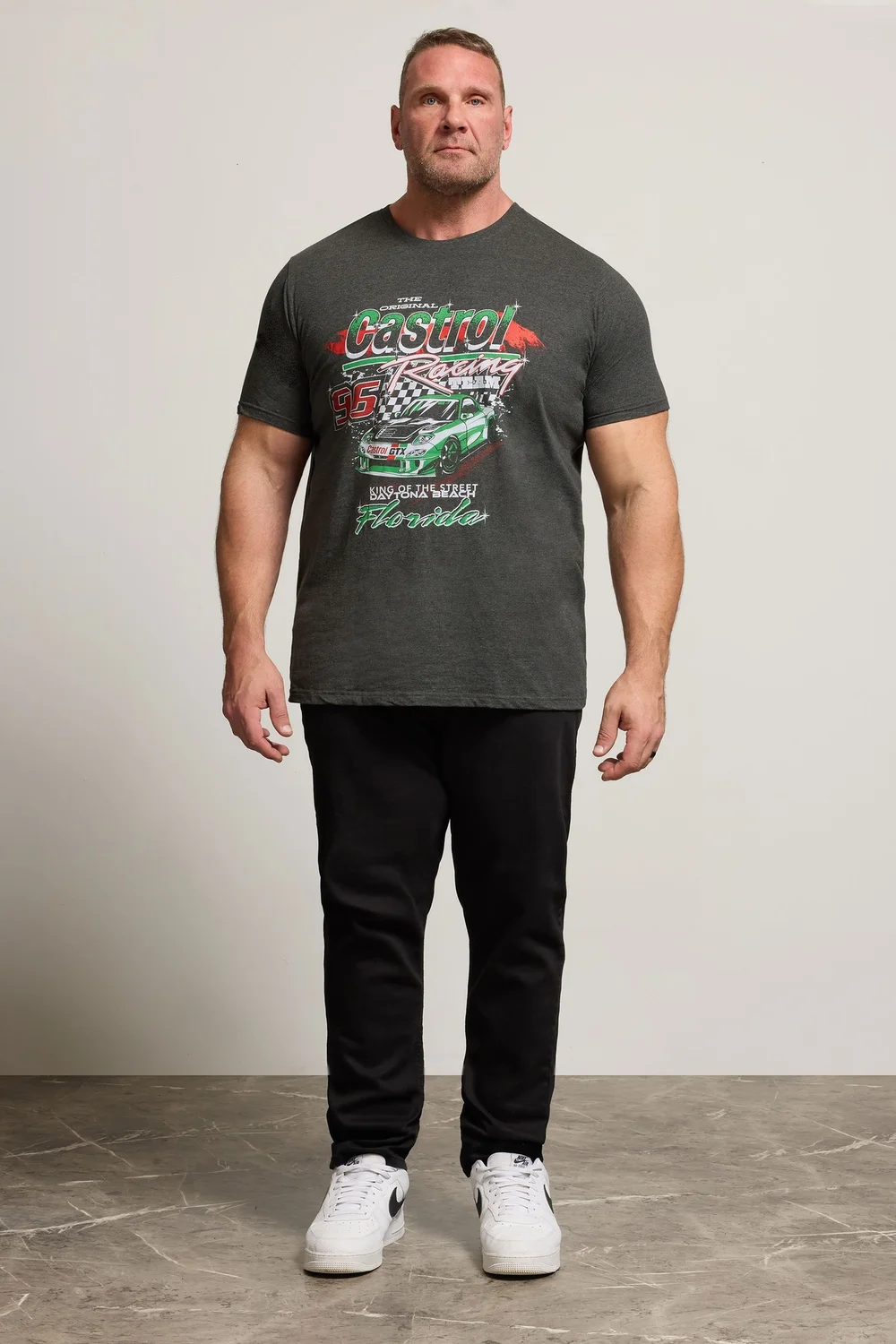 BadRhino Charcoal Grey Printed 'Castrol' T-Shirt - 5/6 XL Image 2