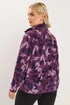 Yours Curve Purple Abstract Fleece Jacket - 26-28 Image 4