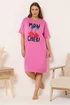 Yours Curve Pink 'Mon Cheri' Sleep Tee Nightdress - Size 26-28 Image 2