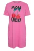 Yours Curve Pink 'Mon Cheri' Sleep Tee Nightdress - Size 26-28 Image 5