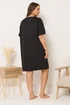 Yours Curve Black 'Sleep All Day' Sleep Tee Nightdress - Size 30-32 Image 3