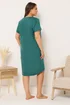 Yours Curve Green Dipped Back 'It's Been a Long Day' Nightdress - Size 34-36 Image 3