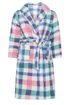 Yours Curve White Check Shawl Collar Maxi Dressing Gown - Size 18-20 Image 5