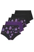 Yours 5 Pack Curve Purple Floral Full Briefs - 22-24 Image 5