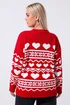 Yours Limited Curve Red Fairisle Heart Knitted Jumper - Size 14-16 Image 3