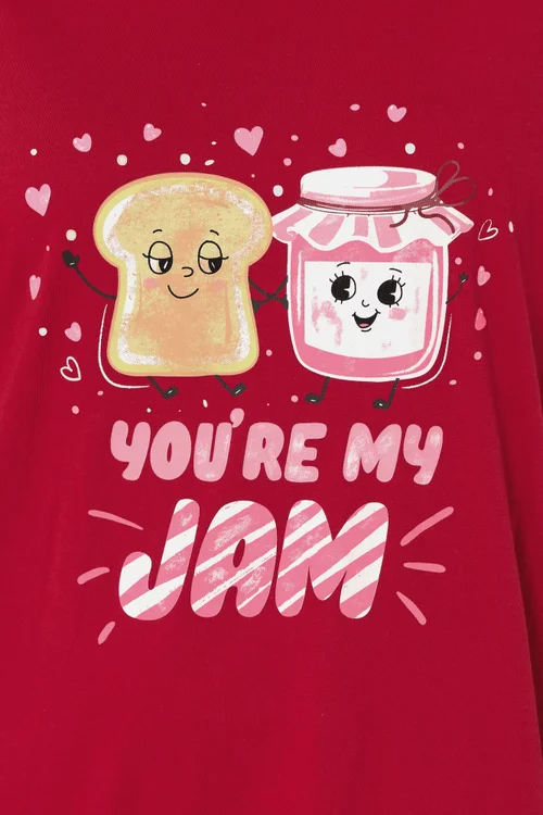 Yours Curve Red 'You're My Jam' Dipped Back Nightdress - Size 22-24 Image 4