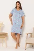 Yours Curve Blue Polar Bear Print Dipped Back Nightdress - Size 18-20 Image 1