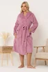 Yours Curve Pink Shawl Dressing Gown - Size 38-40 Image 1