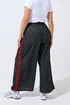 Yours Limited Curve Black Ditsy Side Stripe Wide Leg Trousers - 26-28 Image 4