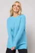 Yours Curve Light Blue Drop Shoulder Jumper - Size 30-32 Image 1