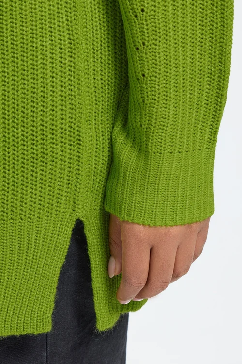 Yours Curve Green Drop Shoulder Jumper - Size 30-32 Image 4