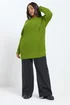 Yours Curve Green Drop Shoulder Jumper - Size 30-32 Image 2