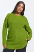 Yours Curve Green Drop Shoulder Jumper - Size 30-32 Image 1