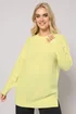 Yours Curve Butter Yellow Drop Shoulder Jumper - Size 14-16 Image 1