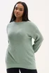 Yours Curve Essential Sage Green Knitted Jumper - Size 34-36 Image 2