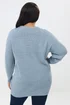 Yours Curve Light Blue Essential Knitted Jumper - Size 14-16 Image 3