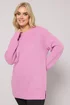 Yours Curve Pink Drop Shoulder Knitted Jumper - Size 18-20 Image 1