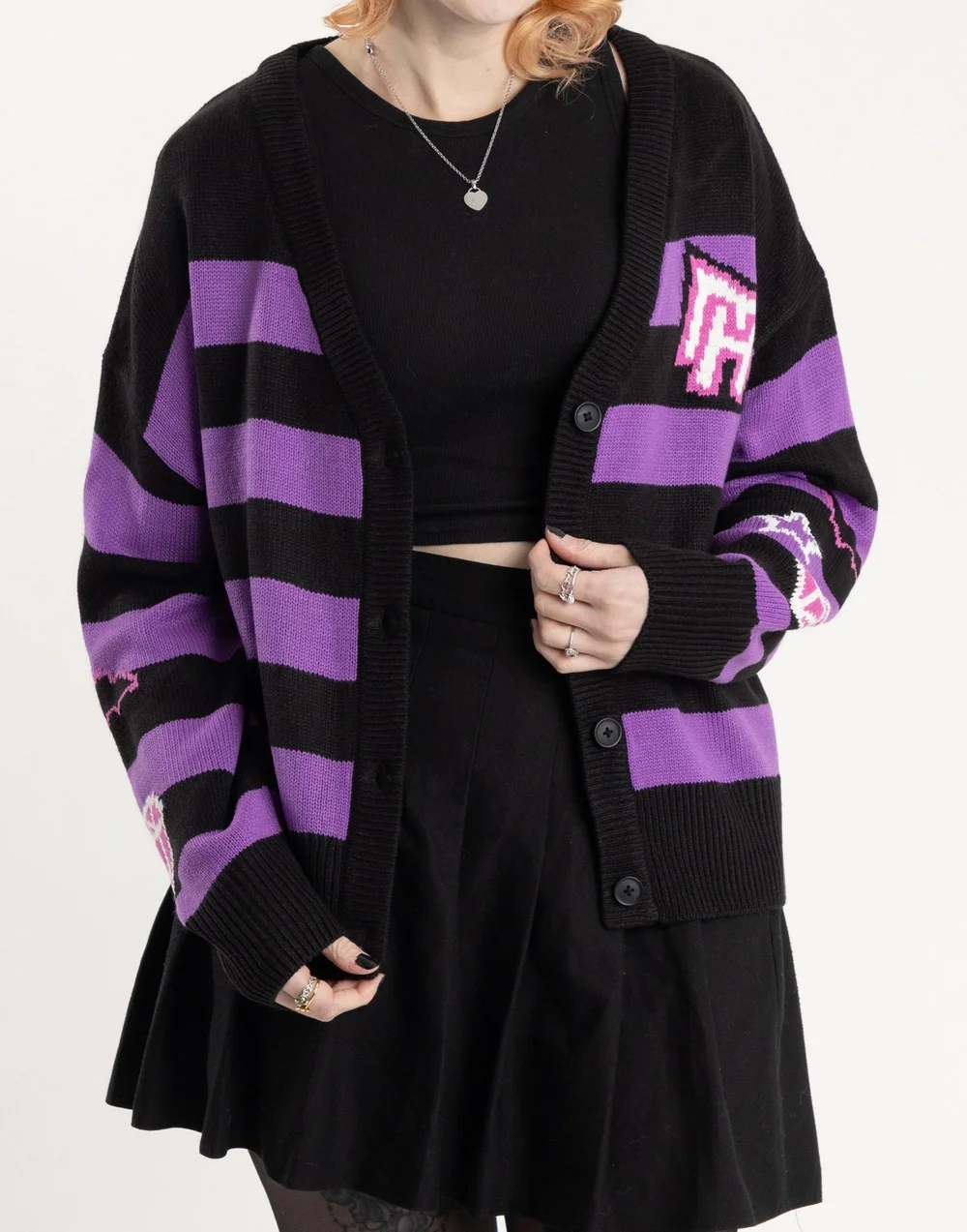 Vanilla Underground Monster High Adult Black Cardigan - 2XL Image 3