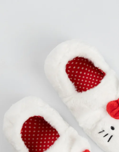 Vanilla Underground Hello Kitty Kids White Loafer Slippers (Older 11-4) - Size 11 Infants Footwear Image 3