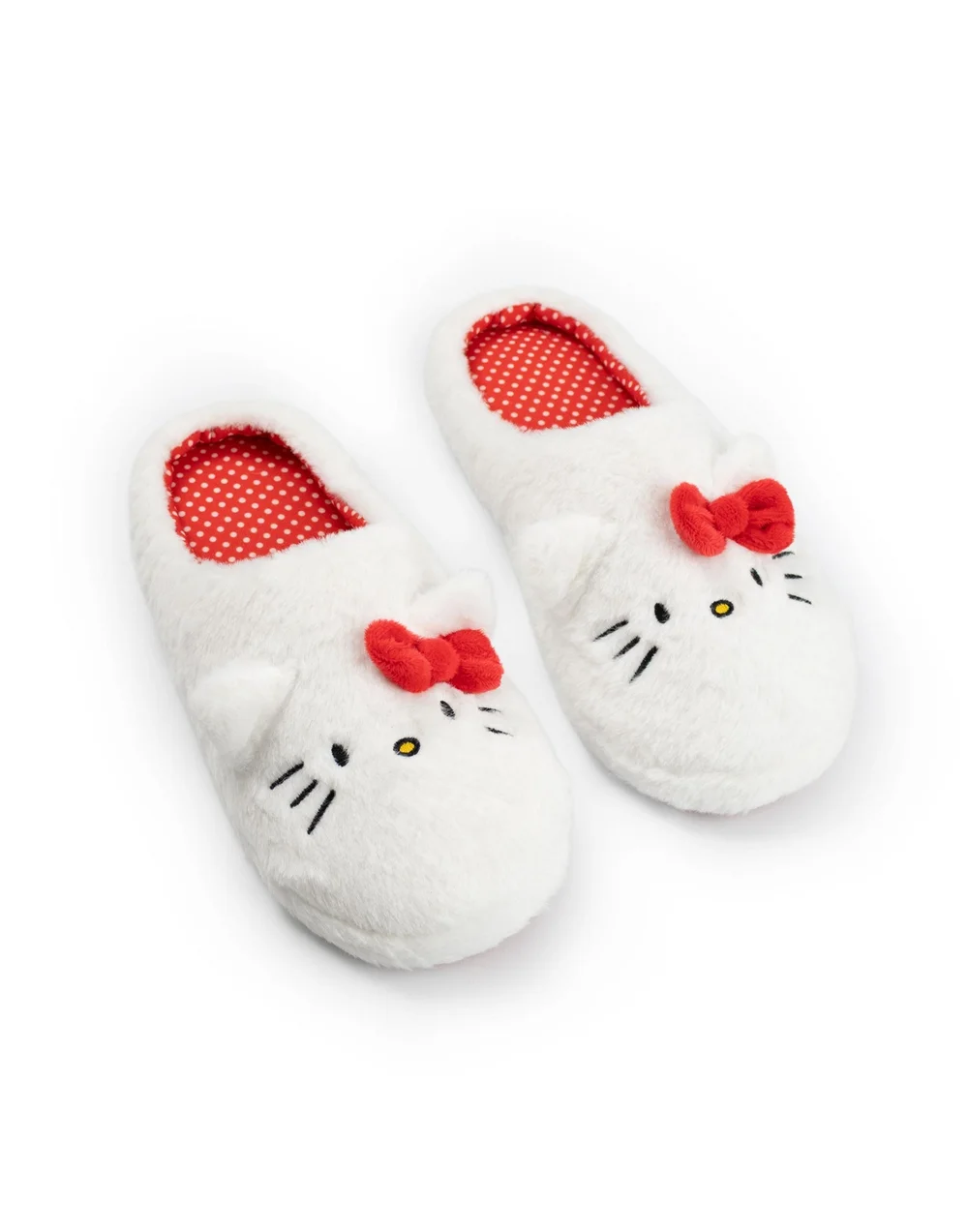 Vanilla Underground Hello Kitty Adult White With Red Accents Mule Slippers - Size 5-6 Image 1