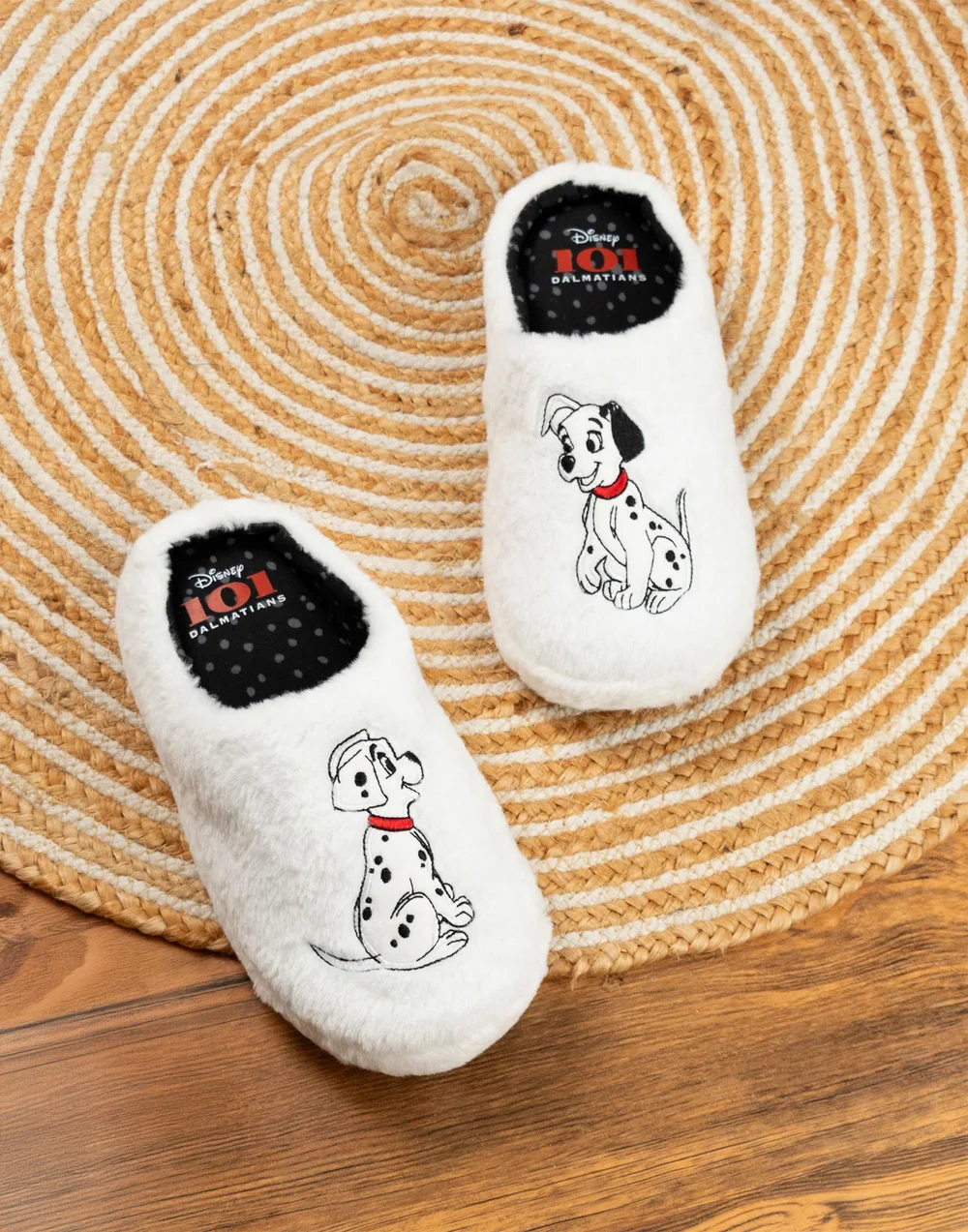 Vanilla Underground Disney 101 Dalmatians Adult White Mule Slippers - Size 7-8 Image 2