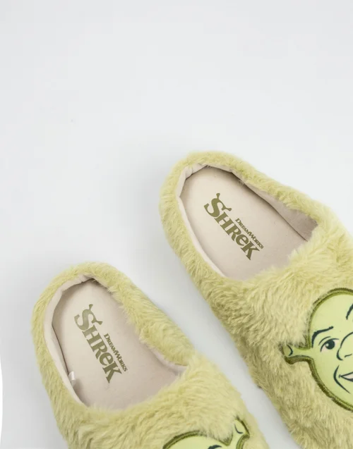 Vanilla Underground Shrek Adult Green Mule Slippers - Size 3-4 Image 3