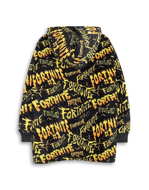 Vanilla Underground Fortnite Kids Black Blanket Hoodie - One Size Image 2