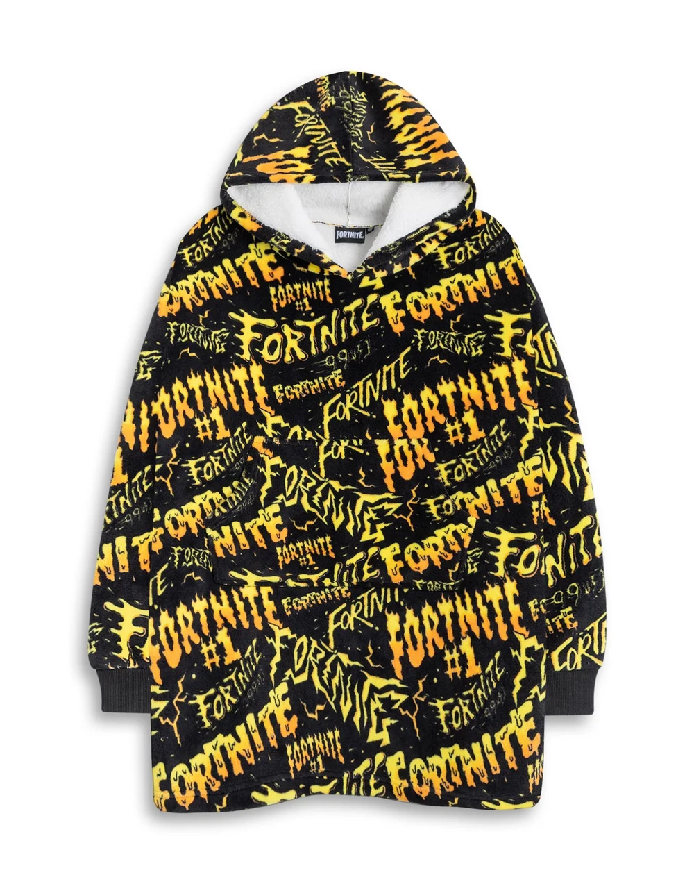 Vanilla Underground Fortnite Kids Black Blanket Hoodie - One Size Image 1