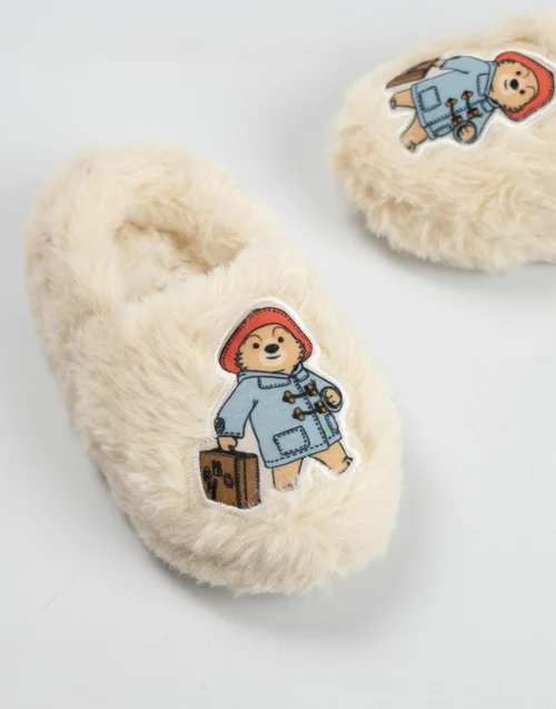 Vanilla Underground Paddington Bear Kids Cream Loafer Slippers (Younger 6-Older 5) - Size 7 Infants Footwear Image 5