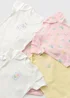 5 Pack Baby Multicolour Floral Bodysuits (Newborn-23mths) - First Size Image 2
