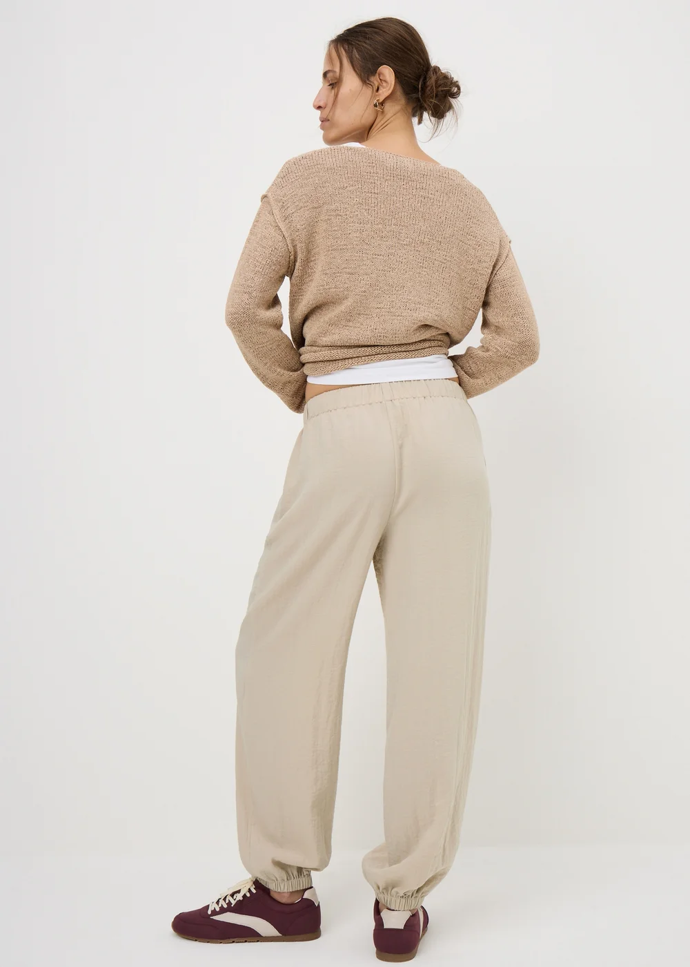 Oatmeal Cuffed Co Ord Trousers - 14 Image 2
