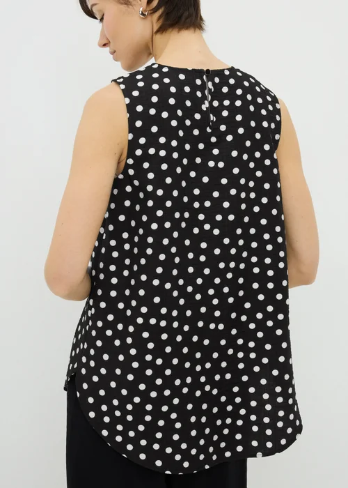 Black Polka Dot Vest Top - 10 Image 3