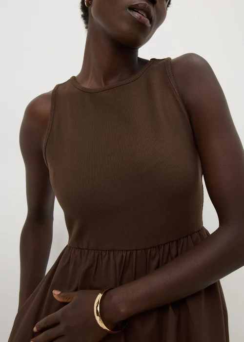 Papaya Petite Chocolate Brown 2 in 1 Midi Dress - 6 Image 3