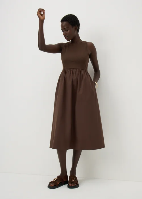 Papaya Petite Chocolate Brown 2 in 1 Midi Dress - 6 Image 1