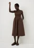 Papaya Petite Chocolate Brown 2 in 1 Midi Dress - 6 Image 1