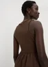 Papaya Petite Chocolate Brown 2 in 1 Midi Dress - 6 Image 2