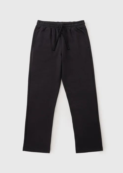 Black Relaxed Straight Jogging Bottoms - Extra small Image 4