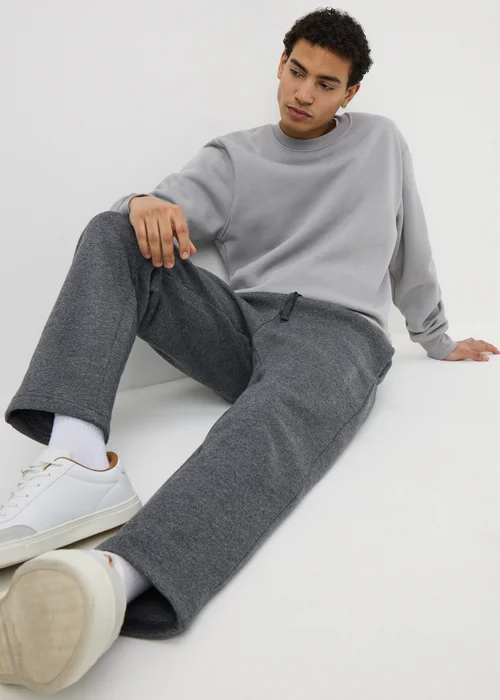 Light Grey Relaxed Straight Jogging Bottoms - Extra small Image 1