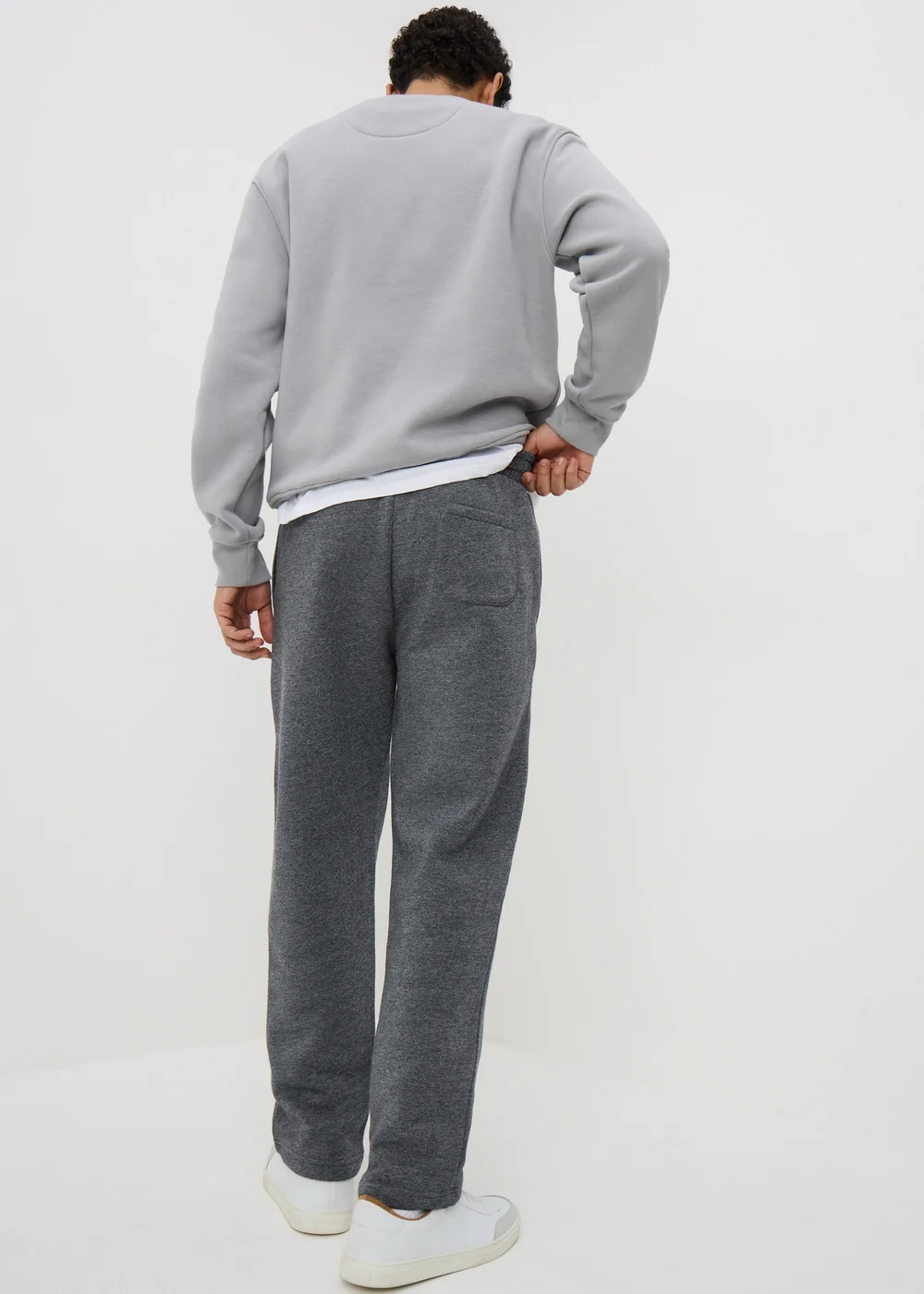 Light Grey Relaxed Straight Jogging Bottoms - Extra small Image 2