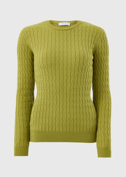 Olive Chocolate Brown Baby Cable Jumper - Size 8 Image 4