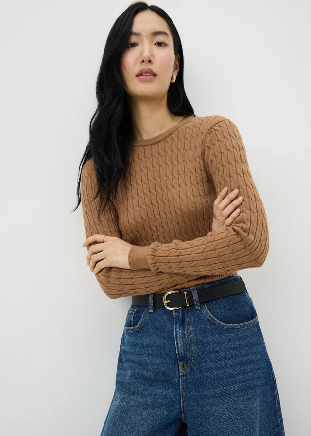 Camel Baby Cable Jumper