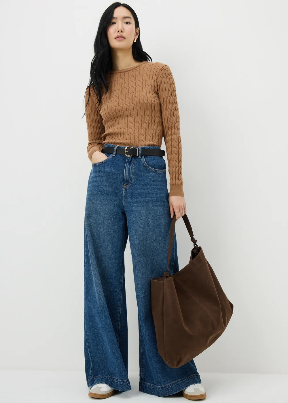 Camel Baby Cable Jumper - Size 8 Image 1