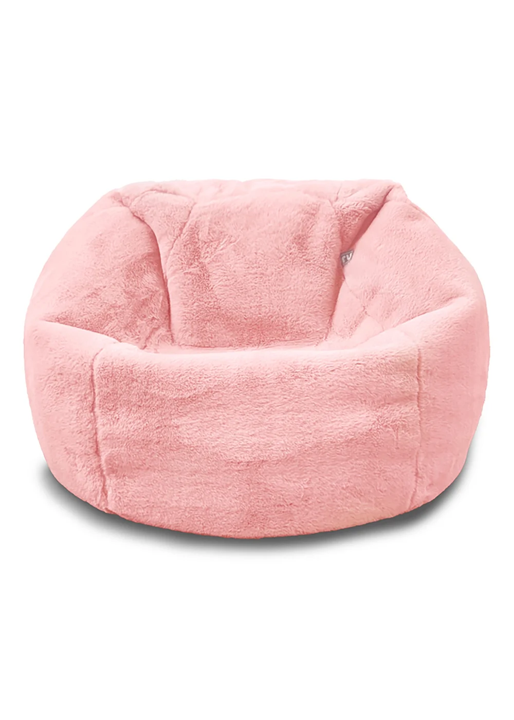 rucomfy Faux Fur Kids Slouchbag Dusky Pink Beanbag - One Size Image 2