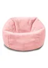 rucomfy Faux Fur Kids Slouchbag Dusky Pink Beanbag - One Size Image 2